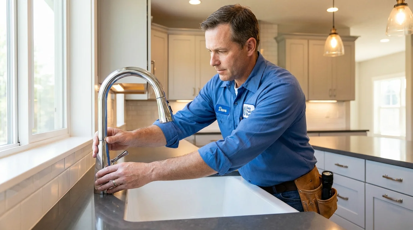 Kitchen faucet installation by Johns Plumbing LLC in Orangeburg